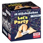 1 Faltschachtel für 8 Glückskekse mit einem Party-Motiv