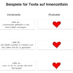 Zettel-Beispiele für Liebes ist... Glückskekse