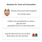 Zettel-Beispiele für Ostern Glückskekse
